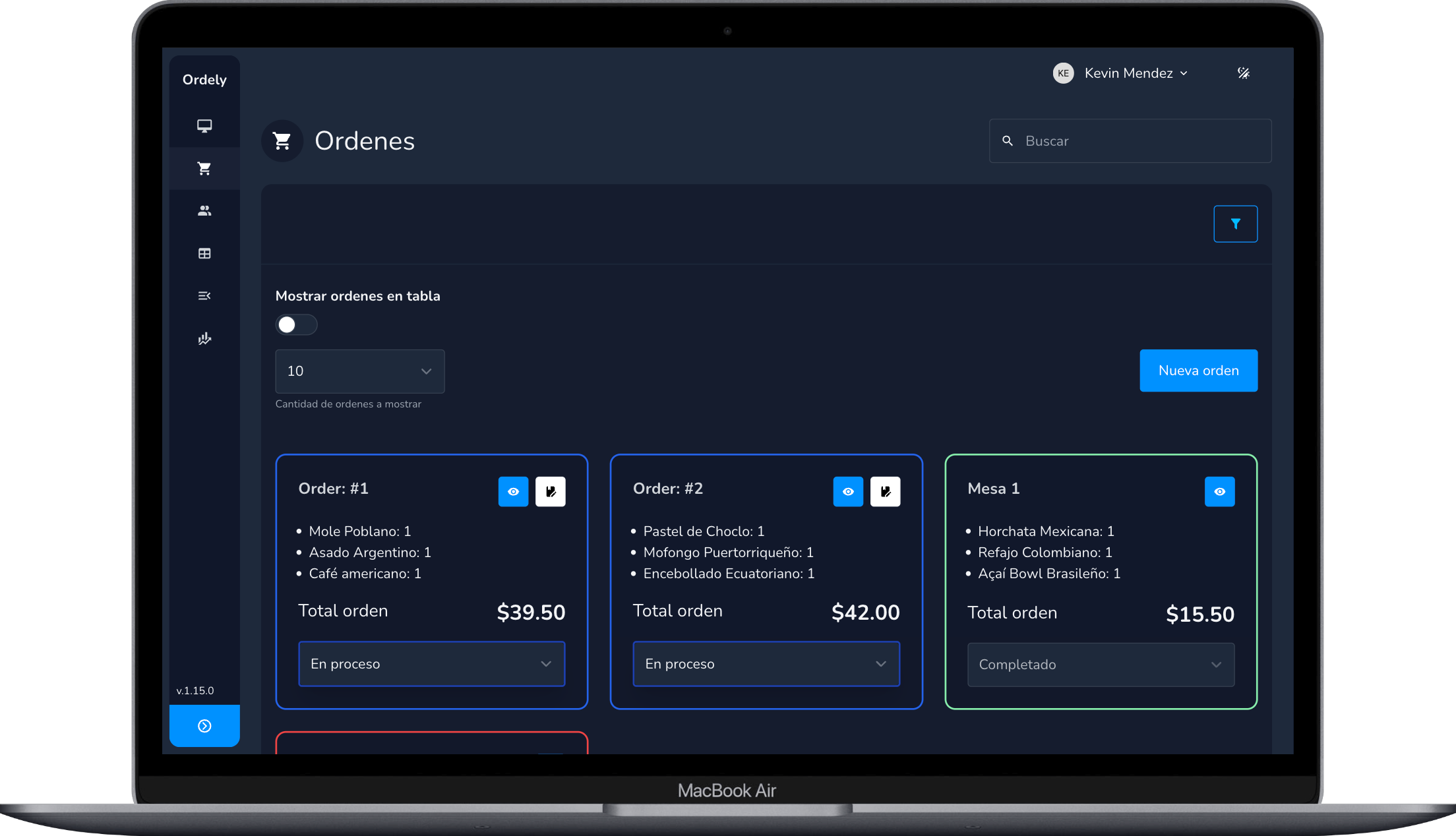 Ordely Dashboard